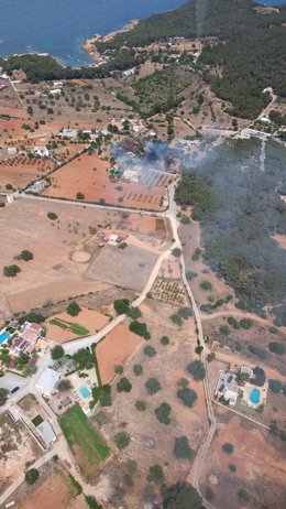 Incendio agrícola en Cala Boix