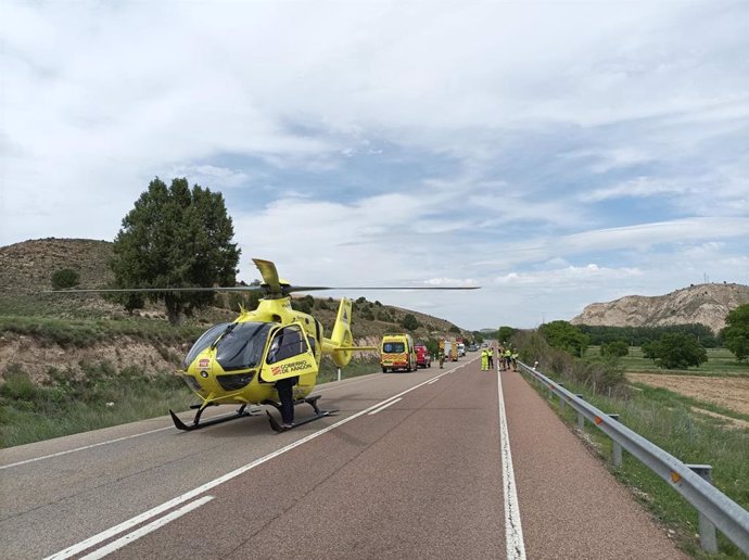 Herido un conductor al salirse de la vía con su vehículo, en la N-420, entre Villalba Baja y Cuevas Labradas (Teruel).