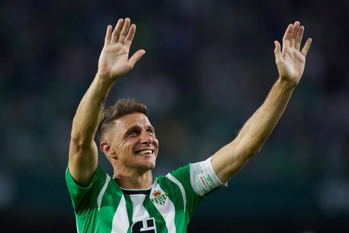 El ex futbolista del Real Betis Joaquín Sánchez en el Benito Villamarín. 
