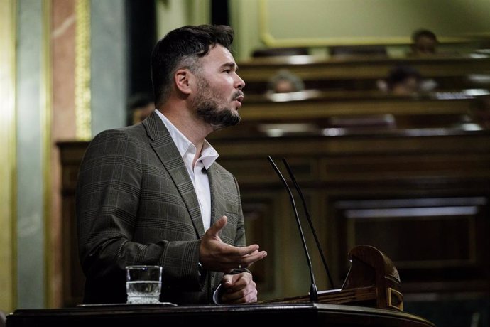 Archivo - El portavoz en el Congreso de Esquerra Republicana, Gabriel Rufián