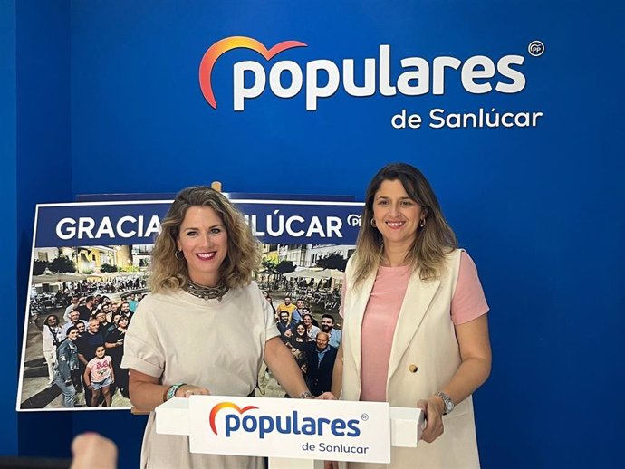 Ana Mestre en rueda de prensa en Sanlúcar.