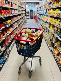 Carrito en un supermercado