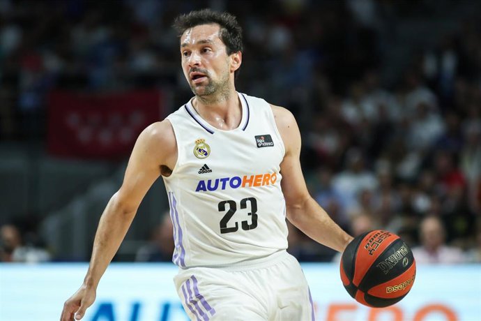 El jugador del Real Madrid Sergio Llull, durante la final del 'Playoff' 2022-2023 de la Liga Endesa. 