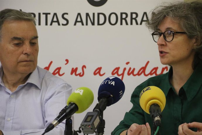 Amadeu Rocamora i Txiqui Bruna en la roda de premsa d'aquest dilluns