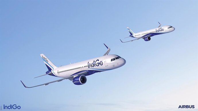 Aviones A320 de IndiGo. 