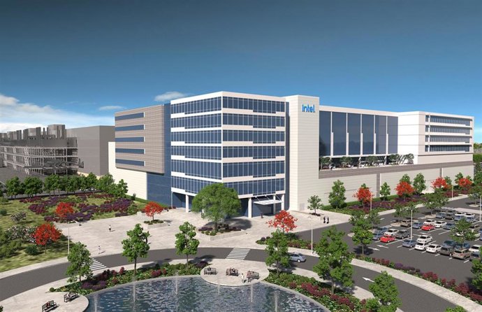 Archivo - Recreación de las instalaciones de Intel en Magdeburgo.