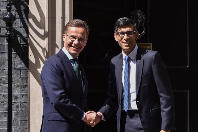 El primer ministro de Reino Unido, Rishi Sunak, y su homólogo sueco, Ulf Kristersson