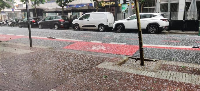 Granizada en Logroño