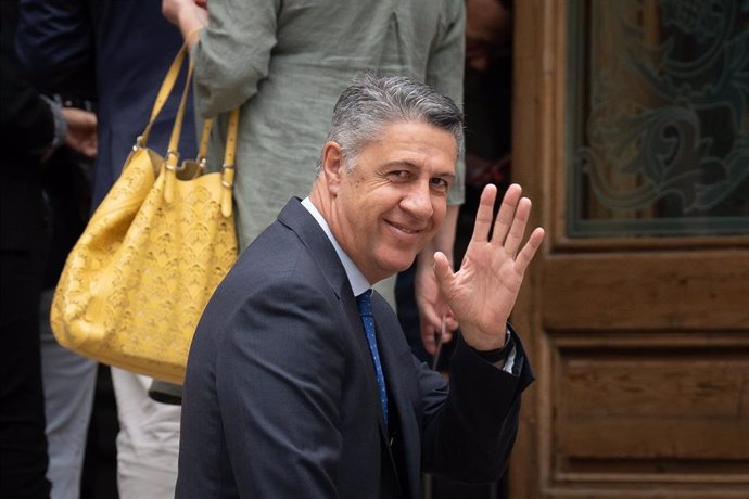 El alcalde de Badalona (Barcelona), Xavier García llega a la Audiencia de Barcelona para testificar en el juicio al exconcejal de la ciudad David Gómez, que fue parte del consistorio en 2011, en el primer mandato de Albiol.