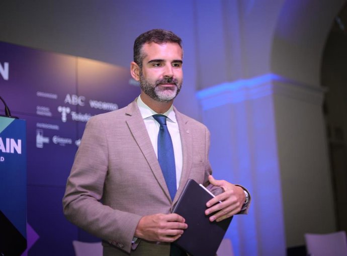 El consejero de Sostenibilidad, Medio Ambiente y Economía Azul, Ramón Fernández-Pacheco, asiste a la apertura institucional del proyecto de debate 'Next Spain' organizado por el Grupo Vocento y el periódico ABC bajo el título 'Energía y Circularidad'.