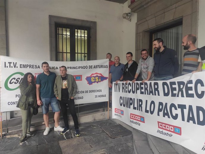 Trabajadores de Itvasa, en una protesta