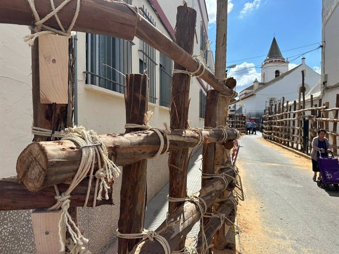 Donación de palos para las fiestas de San Juan del Puerto.