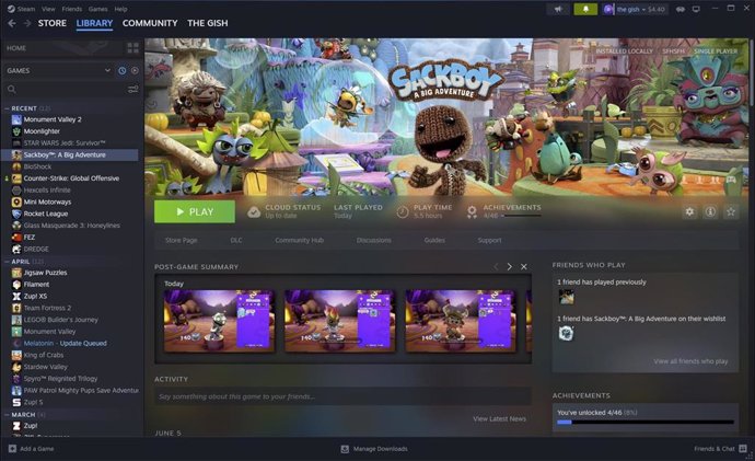 Valve actualiza Steam con un rediseño de su escritorio.