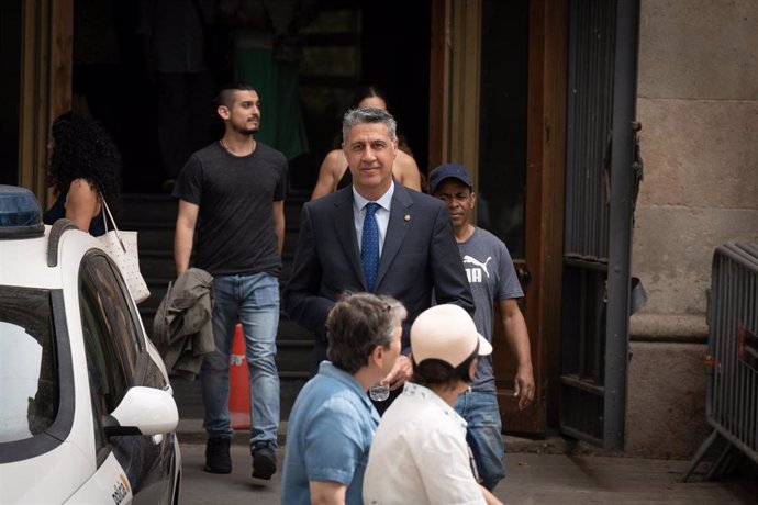 El alcalde de Badalona, Xavier García Albiol (PP), a su salida del juicio para declarar como testigo contra el exconcejal David Gómez, en la Audiencia de Barcelona, a 20 de junio de 2023, en Barcelona, Catalunya (España). 