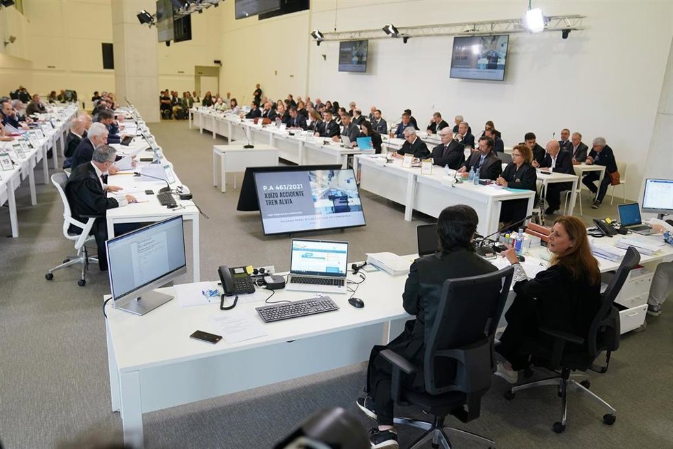 Nueva jornada del juicio del accidente ferroviario del Alvia, en la Ciudade de Justicia, a 20 de junio de 2023, en Santiago de Compostela, A Coruña (España). Una nueva jornada del juicio del Alvia para determinar responsabilidades penales y resolver las