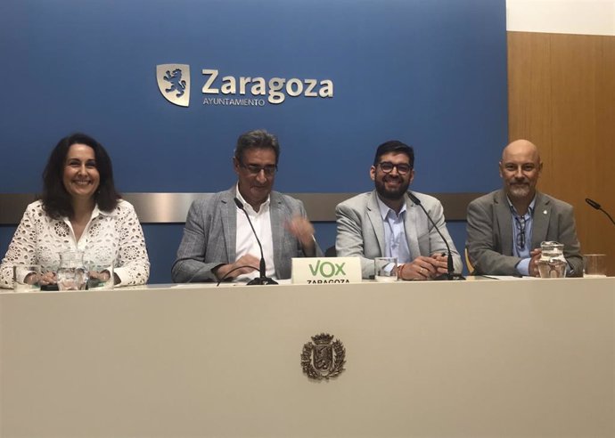 Los cuatro concejales de VOX en el Ayuntamiento de Zaragoza