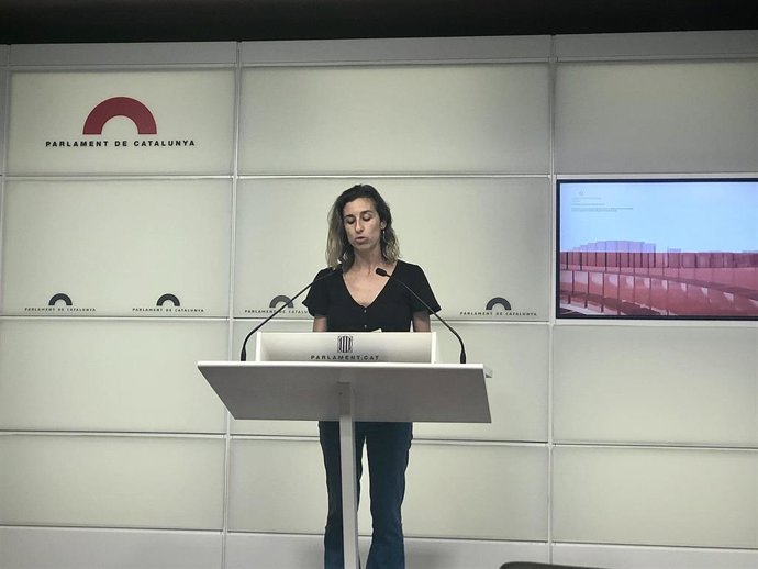 Laia Estrada en rueda de prensa.