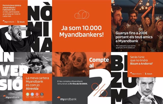 Imagen promocional de los 10.000 clientes de Myandbank.