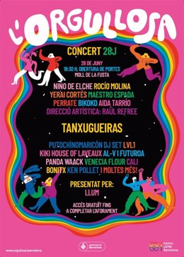 Cartell del concert per commemorar el Dia Internacional de l'Orgull LGTBI