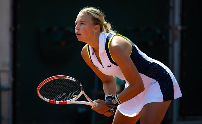 La tenista estonia Anett Kontaveit, durante Roland Garros 2023. 