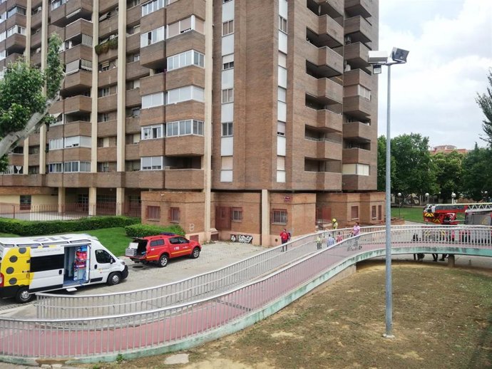 Incendio en una vivienda de Duques de Nájera 17 de Logroño