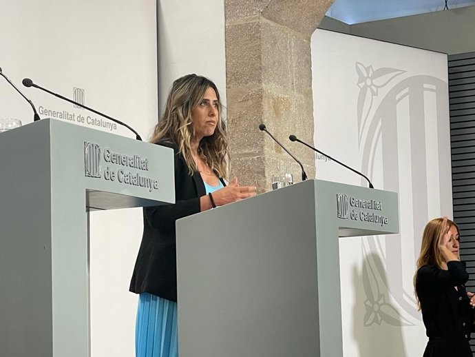 La portavoz del Govern, Patrícia Plaja, en la rueda de prensa posterior al Consell Executiu de este martes.