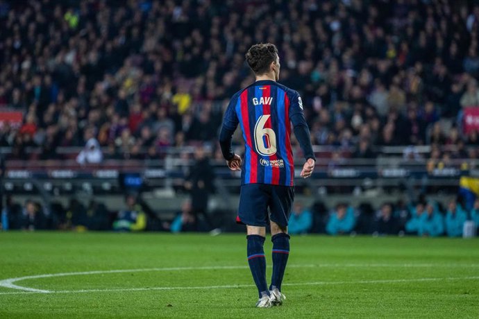 Archivo - Pablo Martin Paez Gavira "Gavi" of FC Barcelona in action during La Liga match, football match played between FC Barcelona and Cadiz CF at Spotify Camp Nou on February 19, 2023 in Barcelona, Spain.