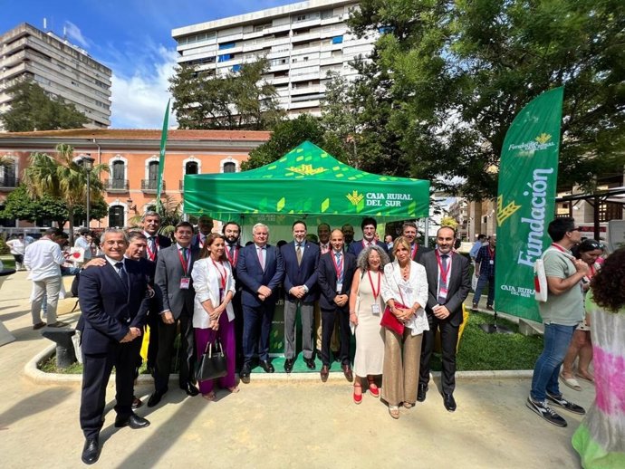Stand de Caja Rural del Sur en el Congreso de los Frutos Rojos de Huelva.