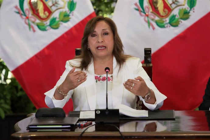 La presidenta de Perú, Dina Boluarte  