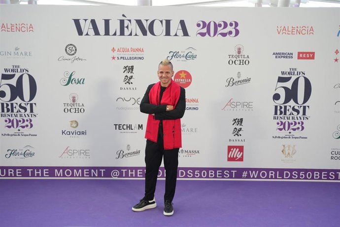 El chef Dabiz Muñoz en la gala de los 50 mejores restaurantes del mundo en Valncia