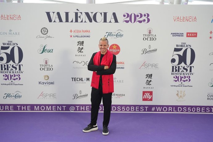 El chef Dabiz Muñoz en la gala de los 50 mejores restaurantes del mundo en Valncia