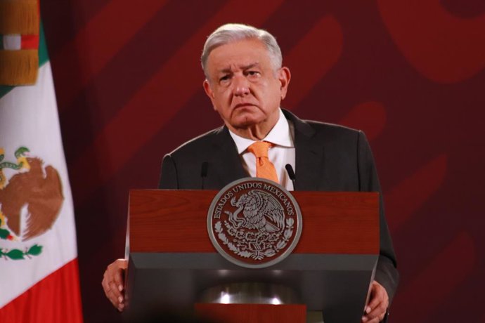 June 15, 2023, Mexico City, Mexico: June 15, 2023 in Mexico City, Mexico: President of Mexico Andres Manuel Lopez Obrador, speaks during  the briefing morning conference in front of media at the National Palace, on June 15, 2023 in Mexico City, Mexico. 
