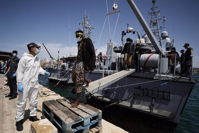 Llegada de migrantes a Lampedusa, Italia