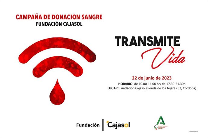 Cartel de la campaña de donación de sangre organizada por la Fundación Cajasol.
