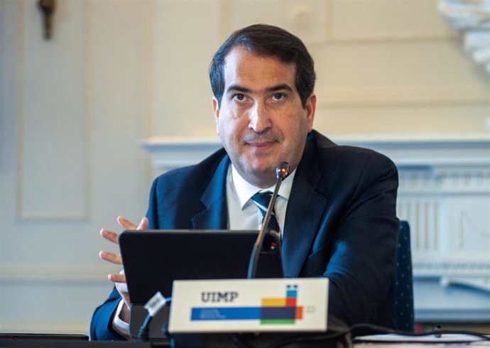 El responsable de BBVA España, Peio Belausteguigoitia, en el XL Seminario de la Asociación de Periodistas de Información Económica (APIE), en Santander a 21 de junio de 2023.