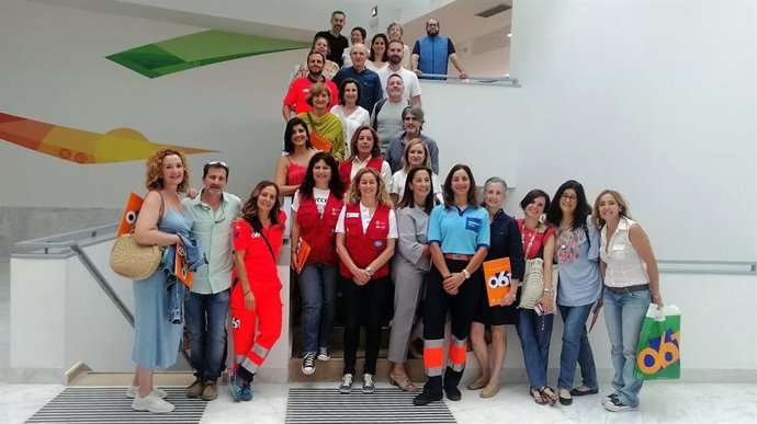 Profesionales sanitarios andaluces homenajeados en el marco de las Jornadas Nacionales de 'Abordaje sanitario de incidentes símicos' en Granada.