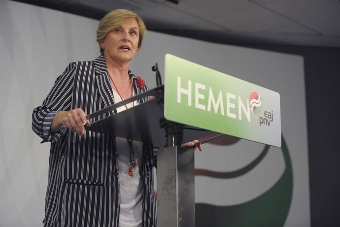Archivo - La presidenta del PNV en Bizkaia, Itxaso Atutxa