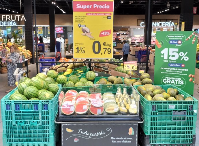 Melones y sandías en Carrefour