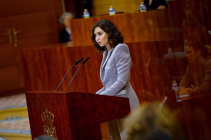 Díaz Ayuso en el Pleno de Investidura en la Asamblea de Madrid