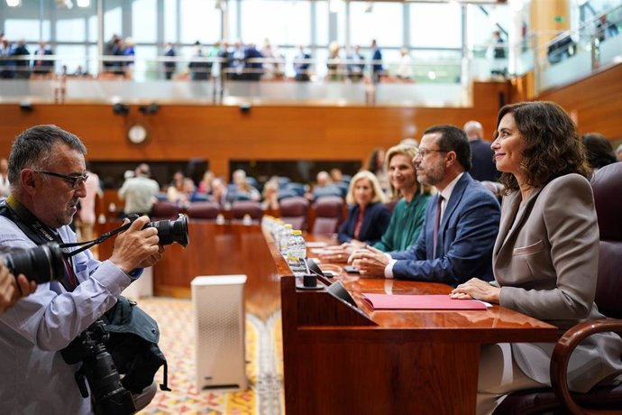 Isabel Díaz Ayuso en la Asamblea de Madrid