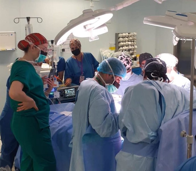 Intervención quirúrgica para una donación de órganos.