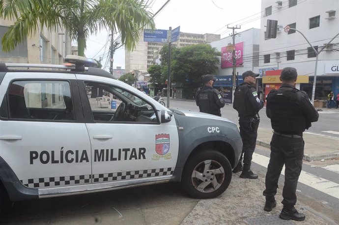 Archivo - Agentes de la Policía Militar de Brasil.