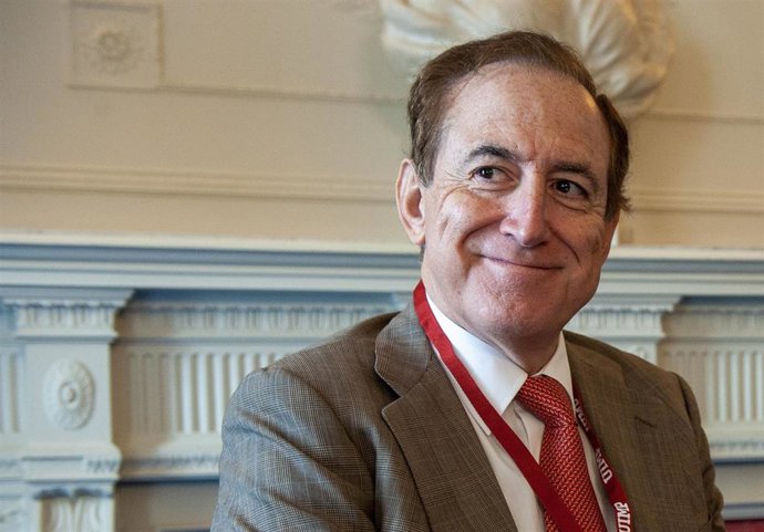 El presidente de Mapfre, Antonio Huertas, durante su intervención en el XL Seminario de la Asociación de Periodistas de Información Económica (APIE) en Santander, a 21 de junio de 2023.