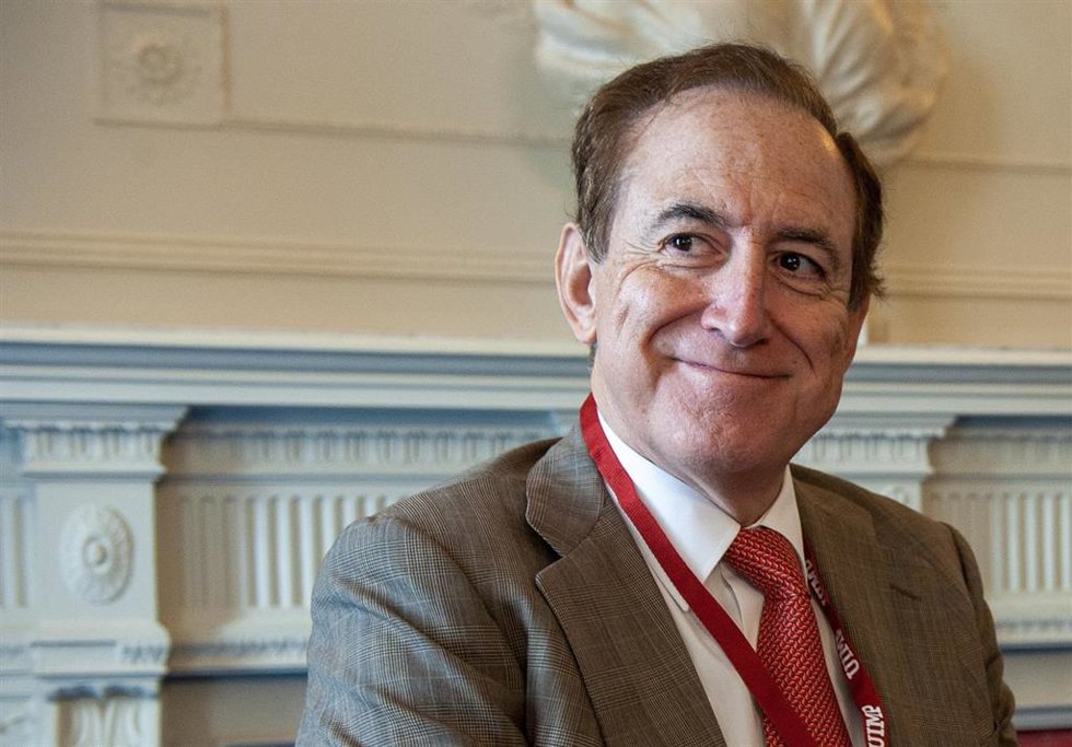 El presidente de Mapfre, Antonio Huertas, durante su intervención en el XL Seminario de la Asociación de Periodistas de Información Económica (APIE) en Santander, a 21 de junio de 2023.