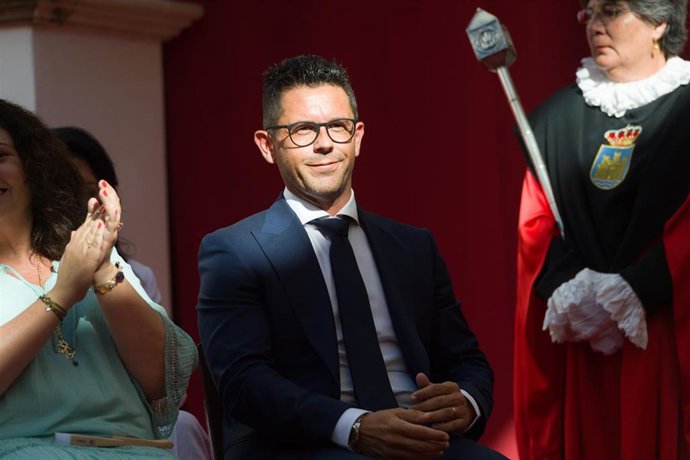 El alcalde entrante de Ibiza, Rafael Triguero (PP), durante la sesión de constitución del Ayuntamiento de Ibiza