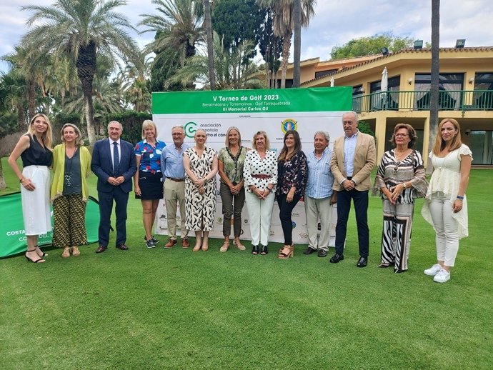 Presentación del torneo de golf de la Asociación Española contra el Cáncer (AECC) Benalmádena-Torremolinos en el campo de golf de Torrequebrada