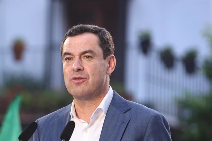 El presidente del PP-A y de la Junta de Andalucía, Juanma Moreno