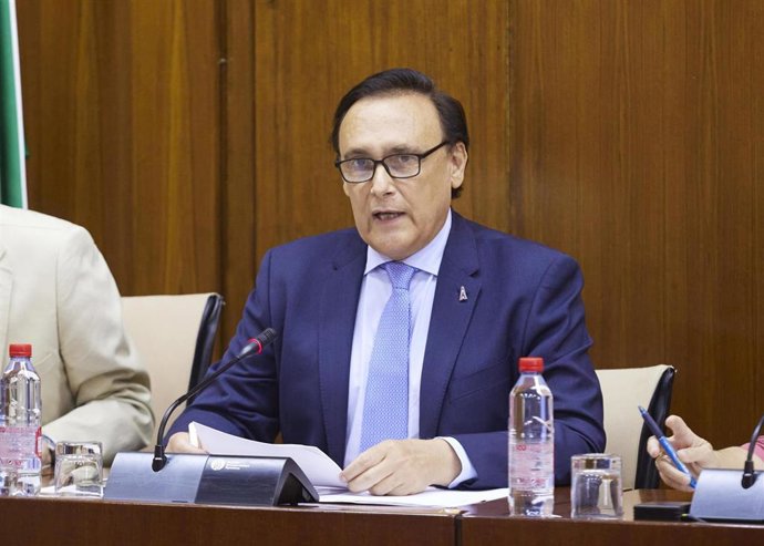 El consejero de Universidad, Investigación e Innovación, José Carlos Gómez Villamandos, en comisión parlamentaria