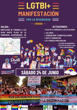 Cartel de la manifestación LGTBI en Córdoba.