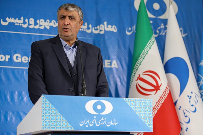 Archivo - El jefe de la Organización de la Energía Atómica de Irán (OEAI), Mohamad Eslami